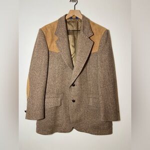 Vintage Pendleton High Grade Western Wear Sport Coat Blazer Jacket Size 44 Tan